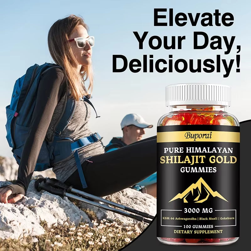 Shilajit Gummies - Improves Mood, Immunity, Skin and Digestive Health, Boosts Energy