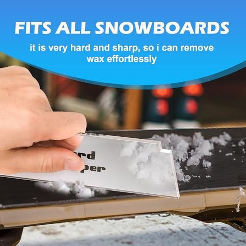 Snowboard Wax Plastic Scraper- Ski Wax Scraper- Ski Snowboard Plastic 3 Pcs