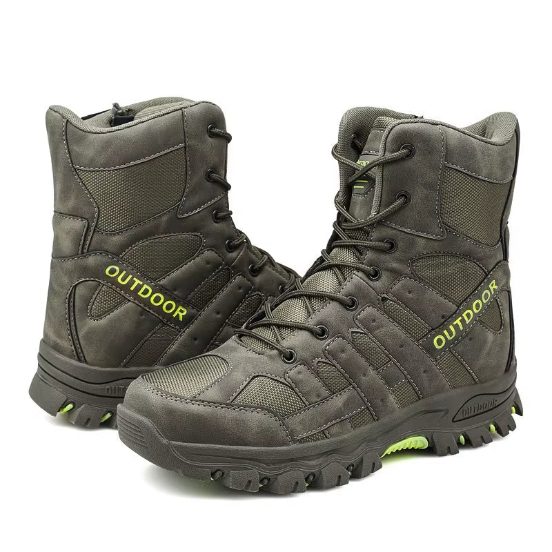 Qlfashion Outdoor Mens High-Top Adult Tactical Desert Mountaineering Cross-Country