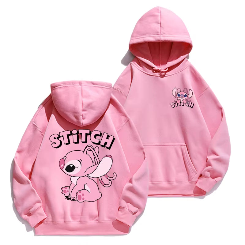 Stitch Hoodie Autumn/Winter Hoodie European and American Cartoon Anime Hoodie Loose Clothes Couple'S Hoodie Coat