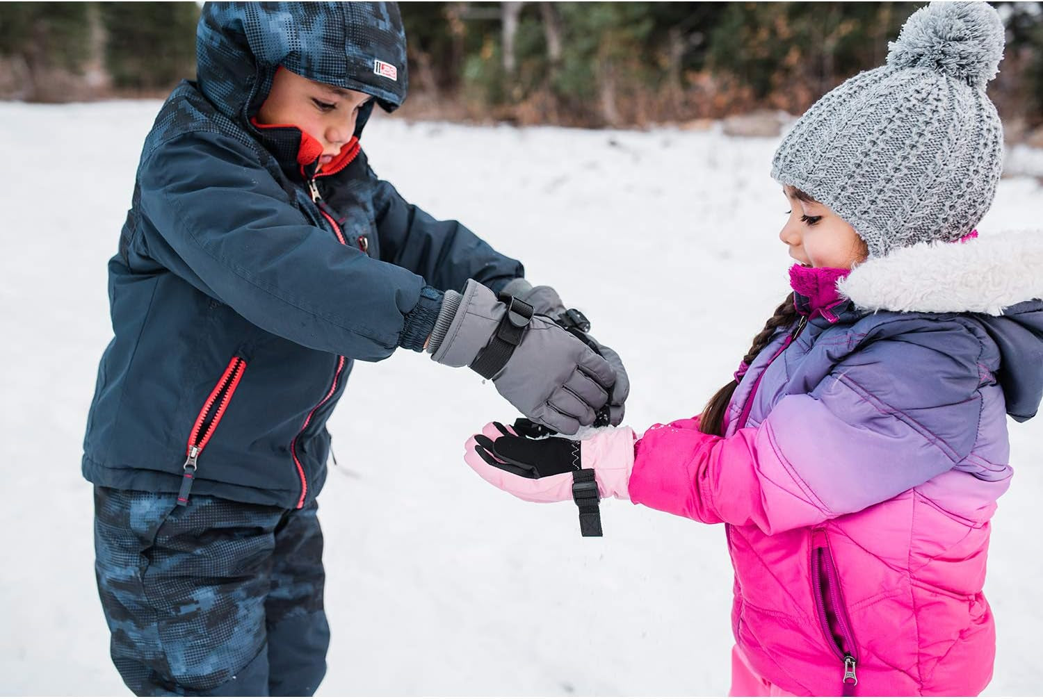 3M 100G Thinsulate - Waterproof Warmest Winter Kids Gloves for Boys and Girls