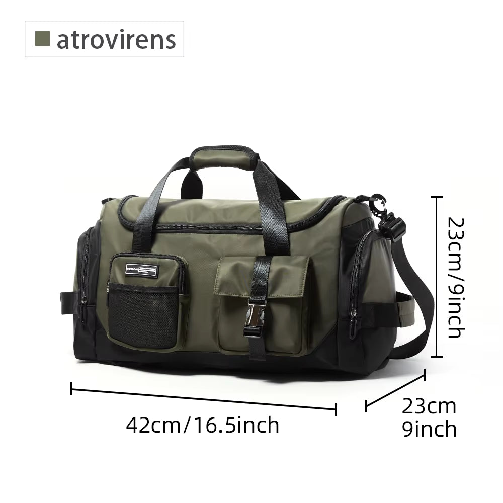 MOYYI Unisex Large Capacity Oxford Duffel Bag Outdoor National Carry on Backpack Men Zipper Sports Travel Bags Fitness Gym Bags