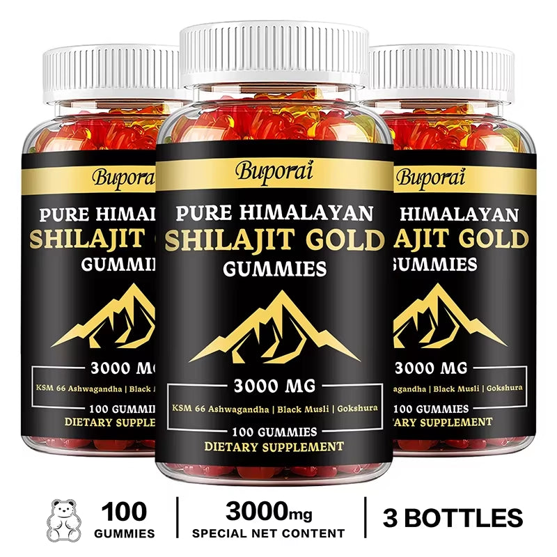 Shilajit Gummies - Improves Mood, Immunity, Skin and Digestive Health, Boosts Energy