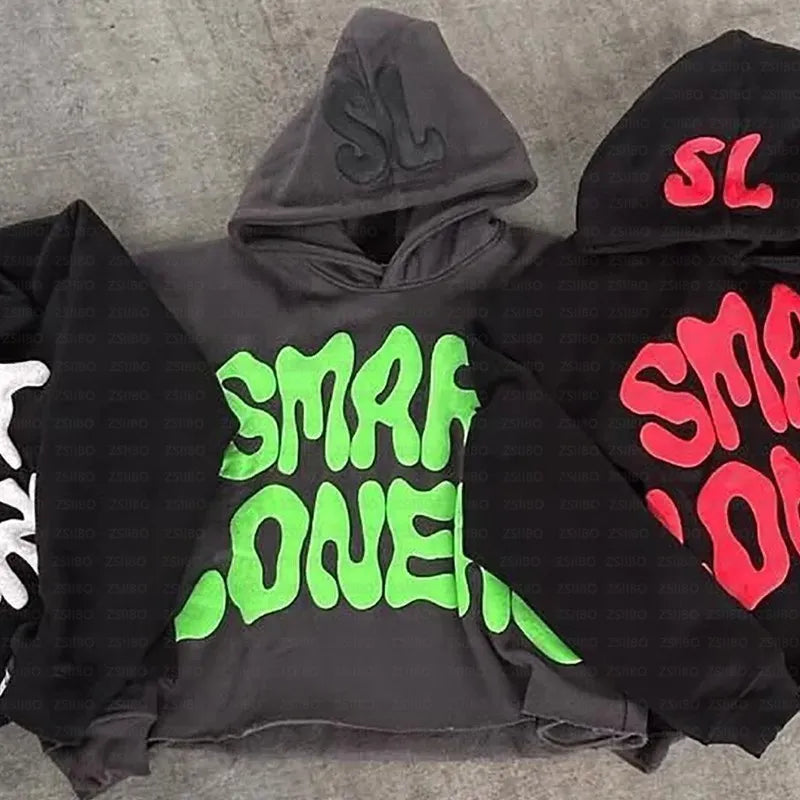 2000S Y2K Hoodie Pullover Sweatshirt Harajuku Hip Hop Retro Letter Print Oversized Hoodie New Gothic Hoodie Tops Women Clothing