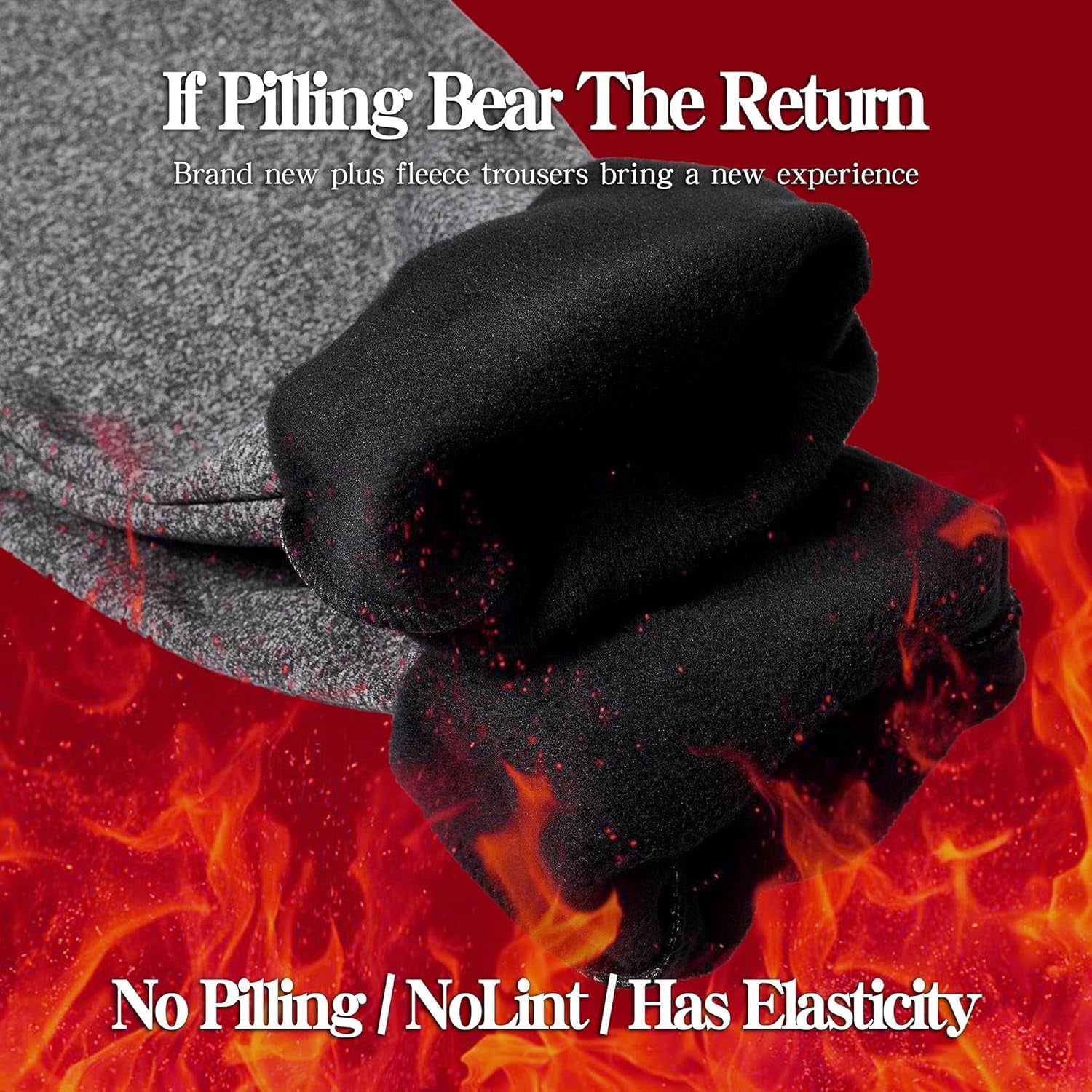 Men'S Warm Lined Athletic Sweatpants Jogger Fleece Pants Winter Warm Track Pants