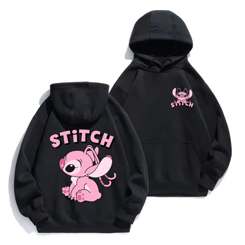 Stitch Hoodie Autumn/Winter Hoodie European and American Cartoon Anime Hoodie Loose Clothes Couple'S Hoodie Coat