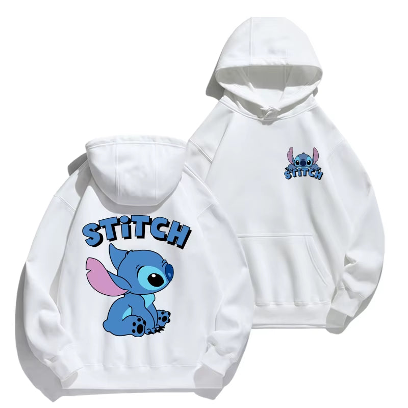 Stitch Hoodie Autumn/Winter Hoodie European and American Cartoon Anime Hoodie Loose Clothes Couple'S Hoodie Coat