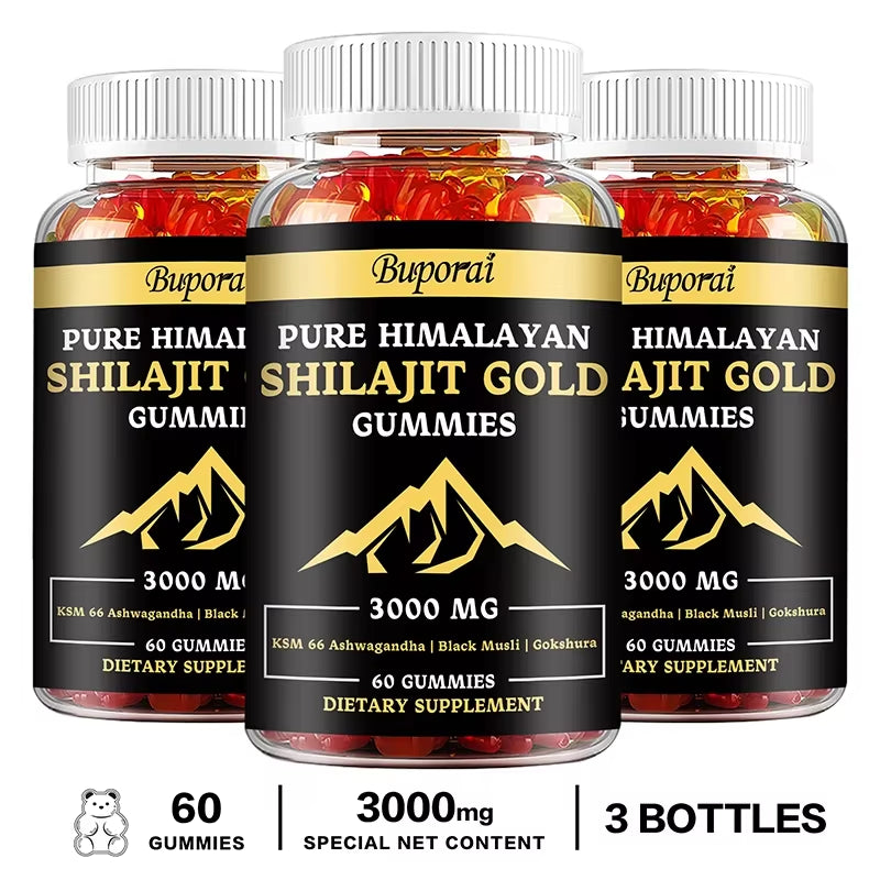 Shilajit Gummies - Improves Mood, Immunity, Skin and Digestive Health, Boosts Energy