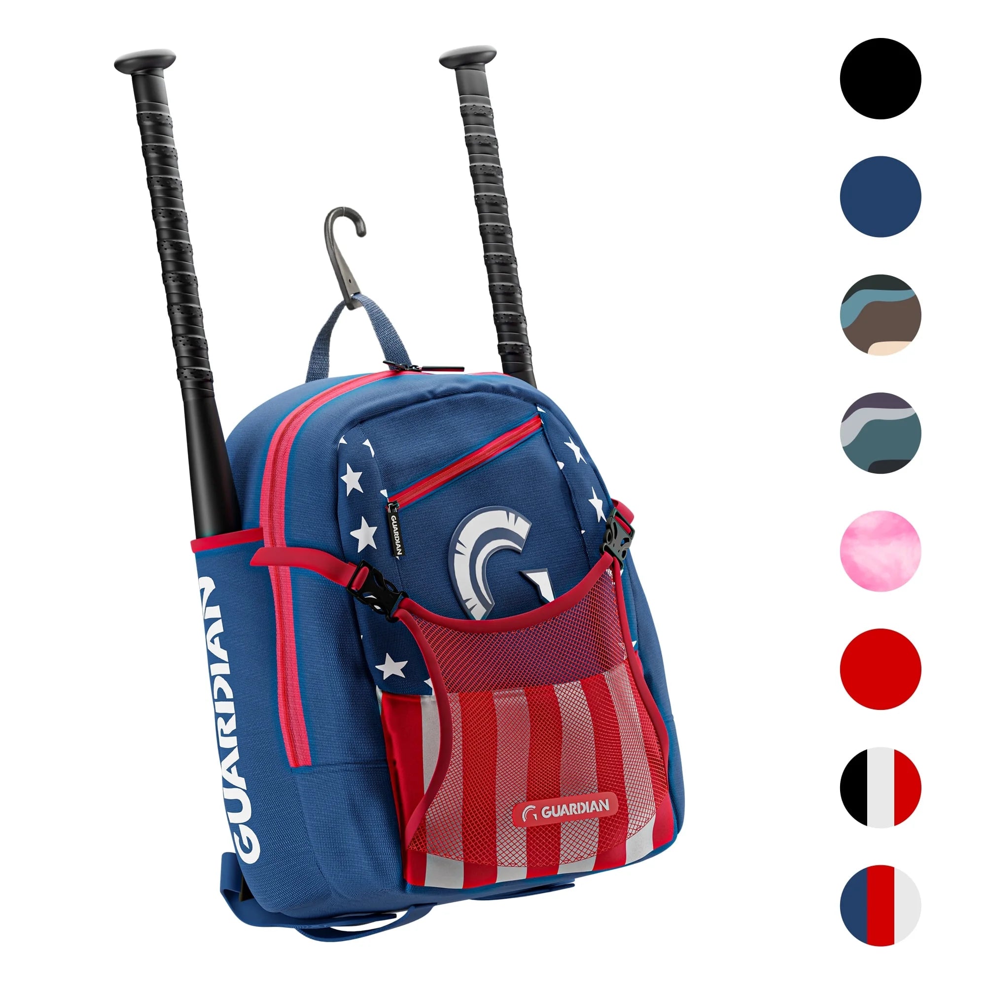Backpack for Youth, Softball Bag for Girls, Durable Bat Bags Baseball Youth Boys and Girls, Tball Bag – Includes Hook to Hang on Fence - USA