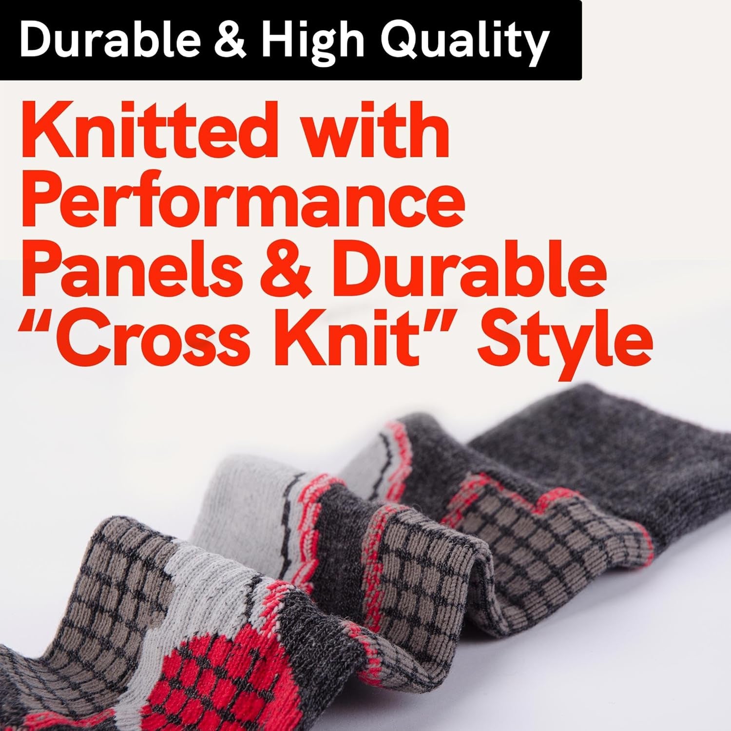 High Performance Wool Ski Socks - Thermal Warm Merino Wool OTC Sock, Men Women