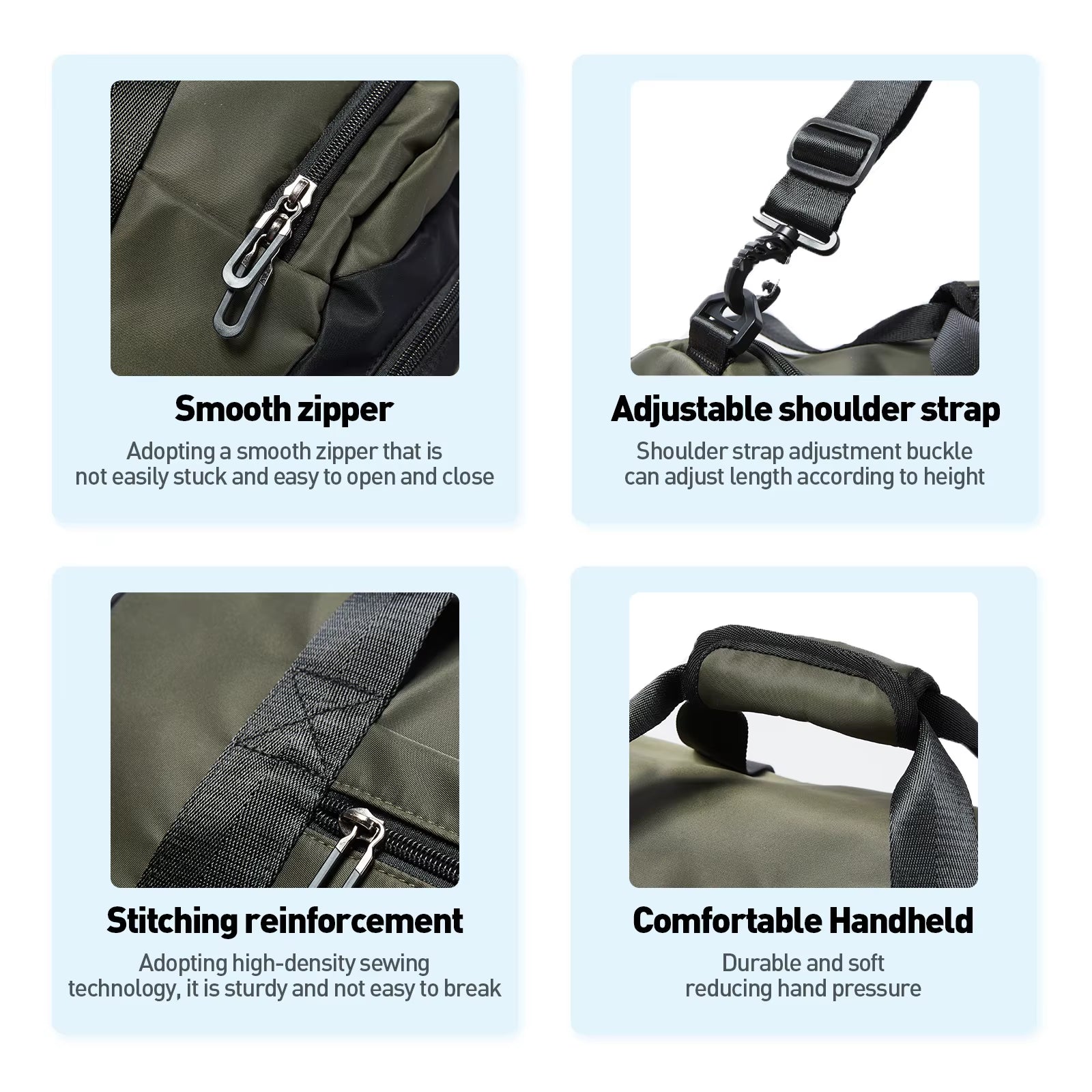 MOYYI Unisex Large Capacity Oxford Duffel Bag Outdoor National Carry on Backpack Men Zipper Sports Travel Bags Fitness Gym Bags