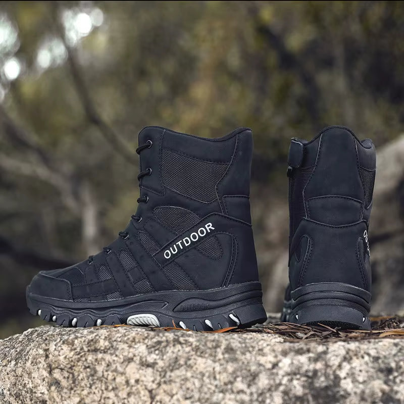 Qlfashion Outdoor Mens High-Top Adult Tactical Desert Mountaineering Cross-Country