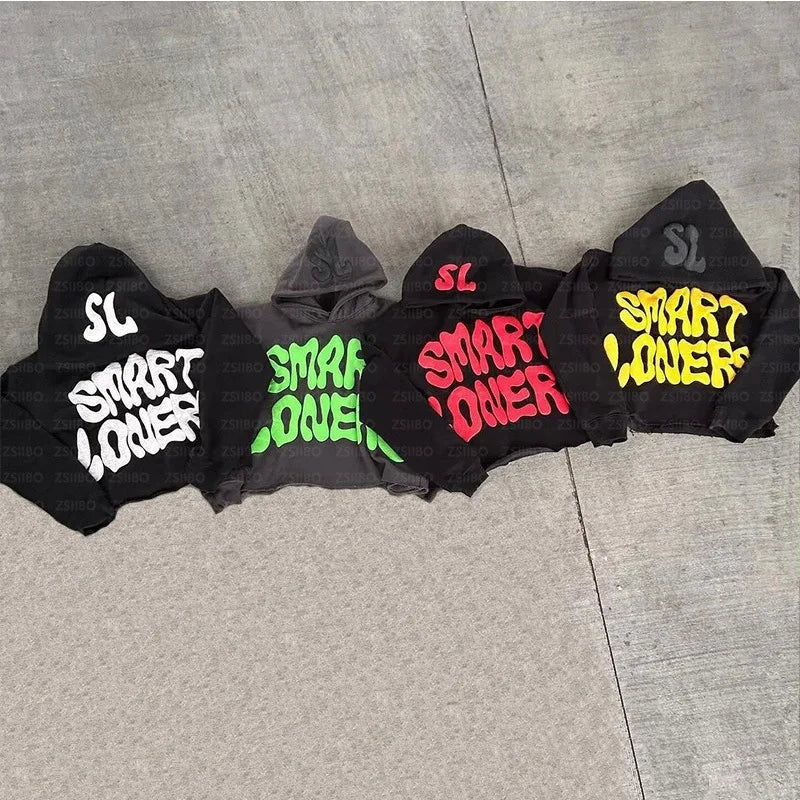 2000S Y2K Hoodie Pullover Sweatshirt Harajuku Hip Hop Retro Letter Print Oversized Hoodie New Gothic Hoodie Tops Women Clothing