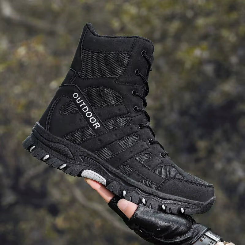 Qlfashion Outdoor Mens High-Top Adult Tactical Desert Mountaineering Cross-Country