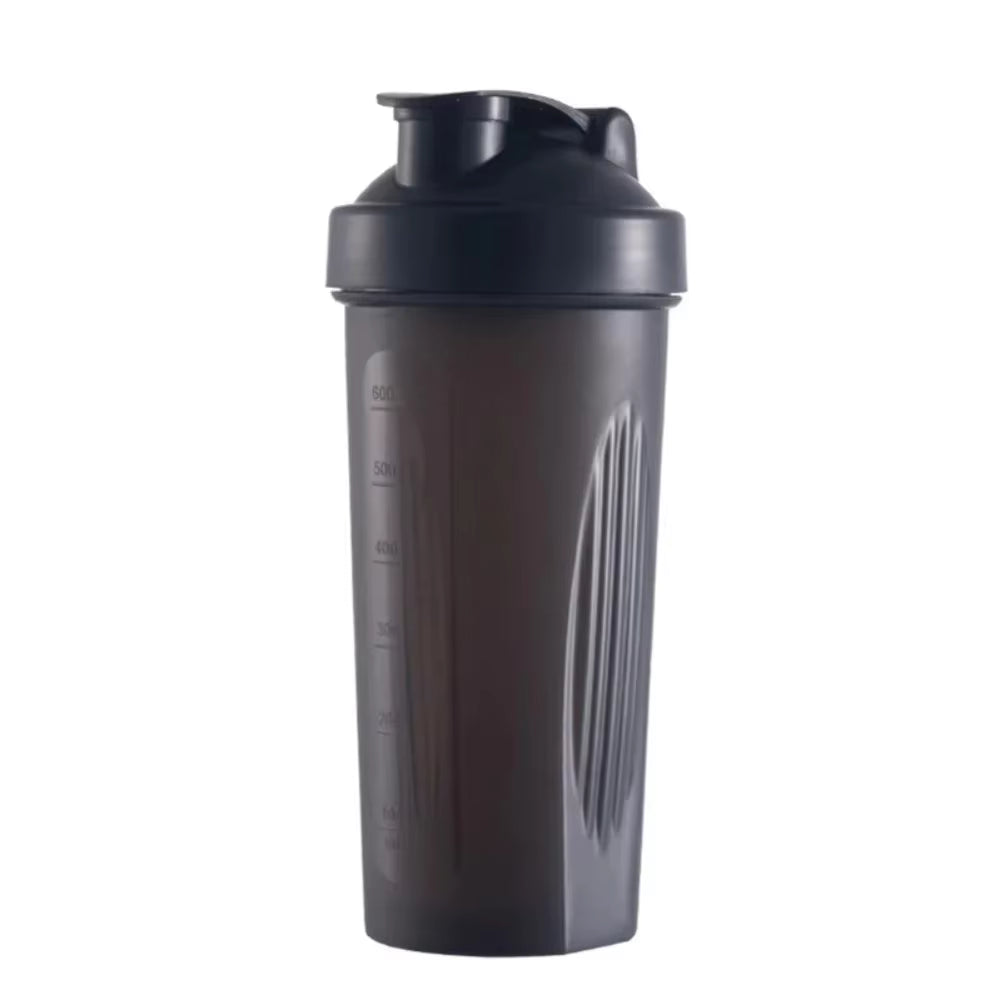 1Pc Portable Protein Shaker 600Ml Fitness Bottle with Wire Whisk Ball for Fitness Enthusiasts Athletes Perfect for Outdoor Gym