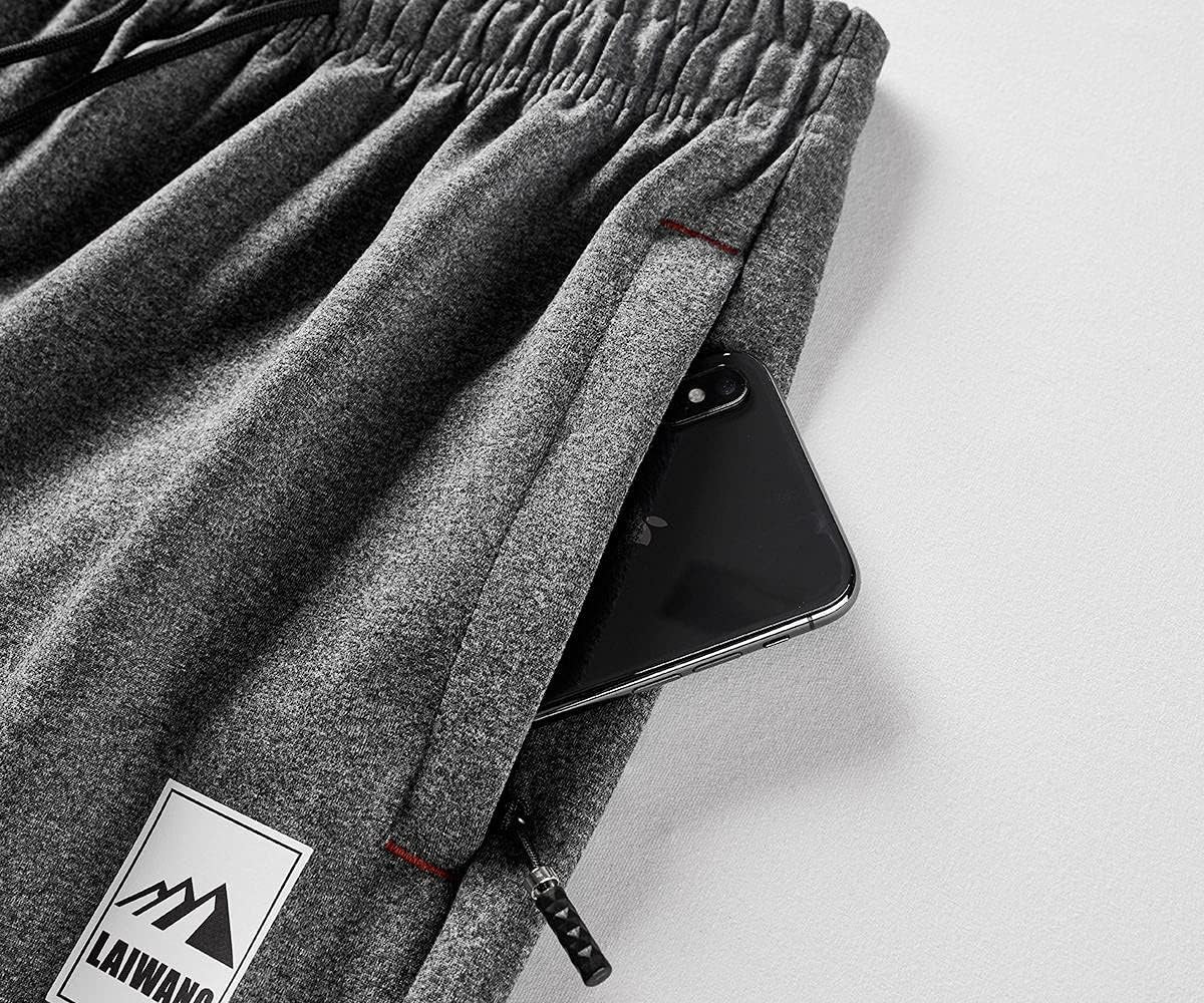 Men'S Warm Lined Athletic Sweatpants Jogger Fleece Pants Winter Warm Track Pants
